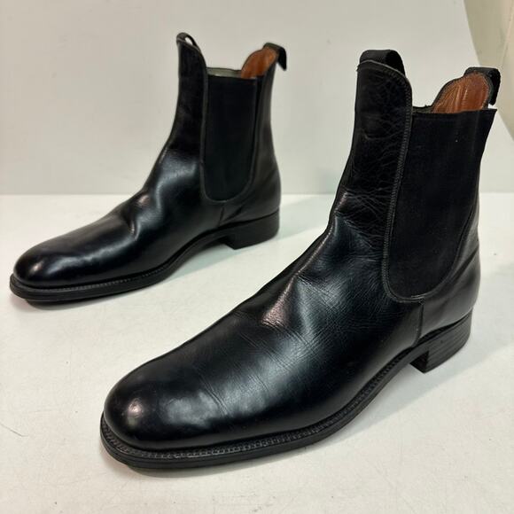 VGUC VTG Tricker\'s x Miller\'s New York Chelsea Boot Black Calf Men\'s US 8.5 C